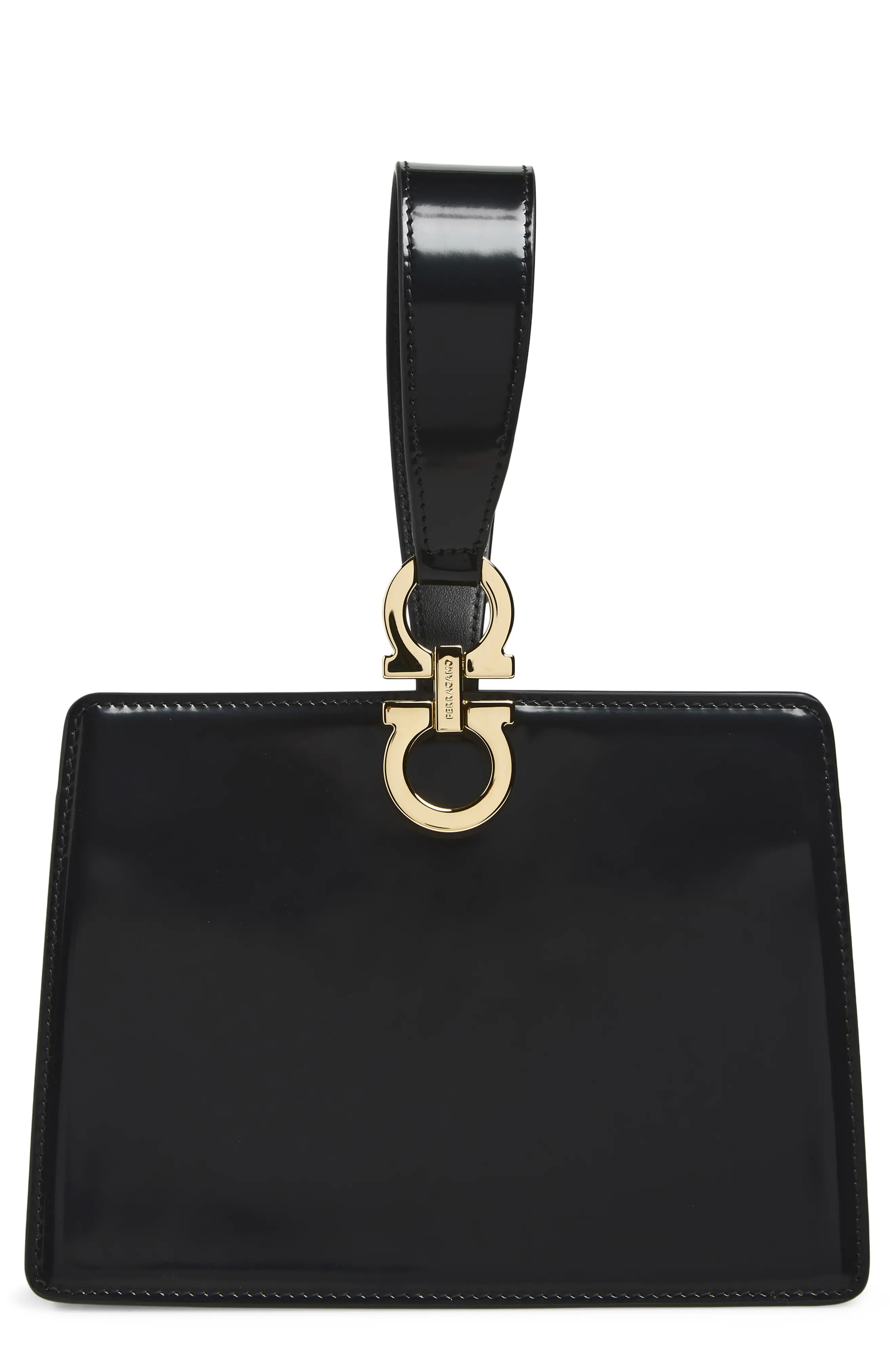 FERRAGAMO Double Gancio Leather Mini Clutch (Women) | Nordstrom | Nordstrom