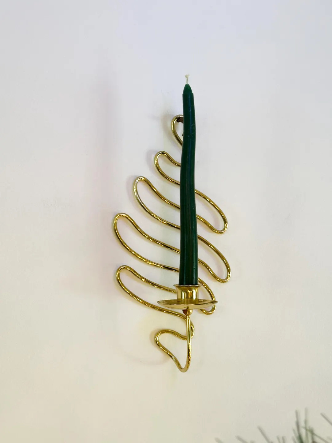 Brass Partylite Wall Sconce Tapered Candle Holder, Serpentine Partylite Candle Holder - Etsy Cana... | Etsy (US)