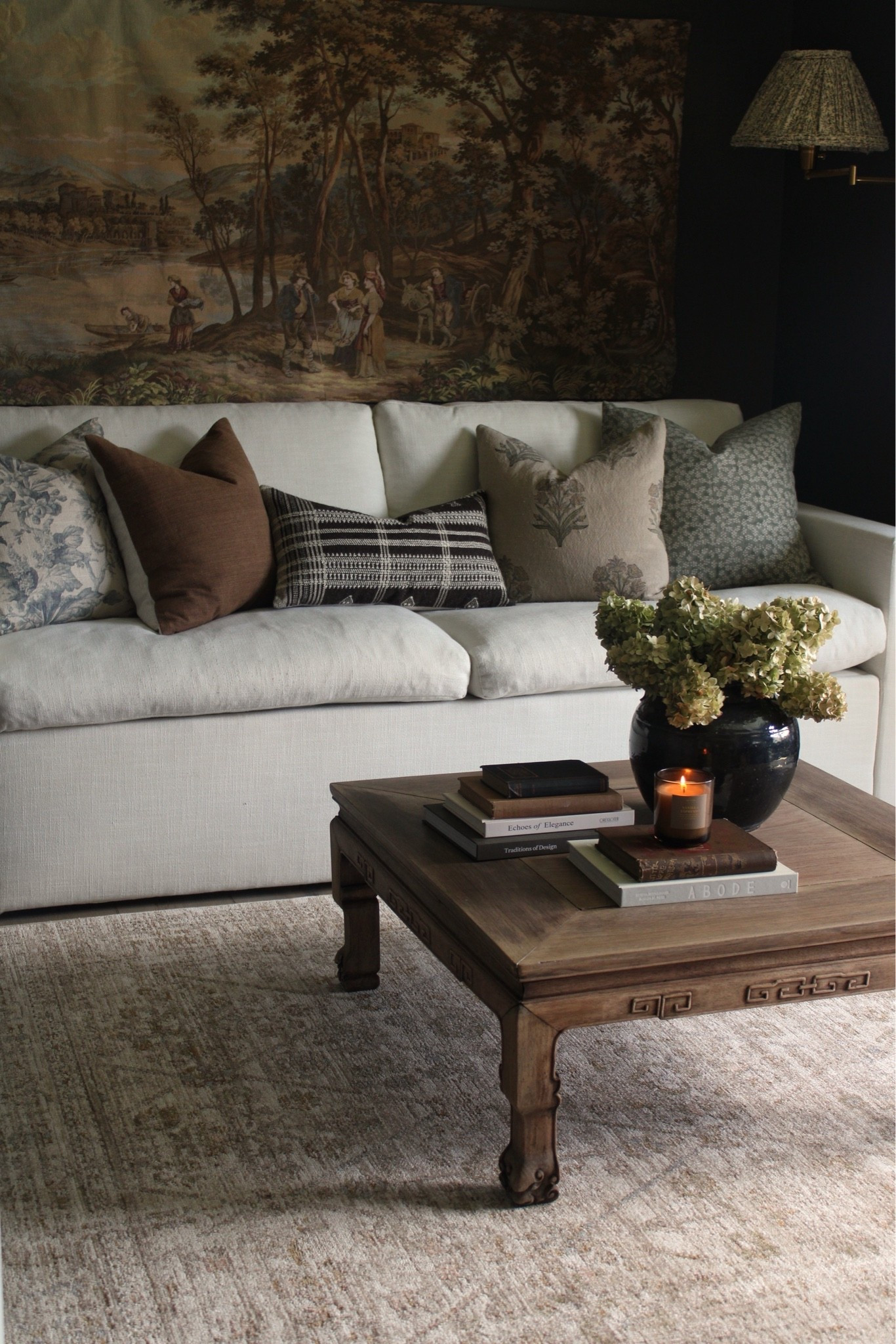Small living room, office/guest room
Sleeper sofa is from sixpenny, coffee table is an antique

#LTKHome