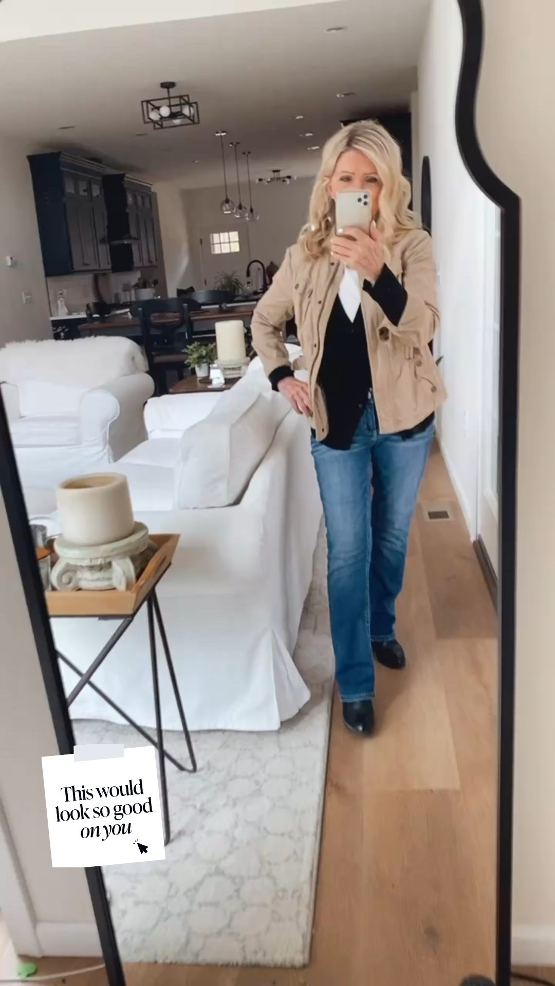What I Am Wearing Today ✨

Spring is all about layering! This khaki jacket paired with a black sweater and white top is the perfect combo for those cooler mornings and warmer afternoons. Styled with my favorite jeans and boots (or switch it up with booties or heels!), this look is effortlessly chic and versatile. Who else loves a good layering moment?

#Fashion #AffordableOutfits #CasualStyle #SpringLayers #WardrobeEssentials #ChicAndSimple #StyleInspo #EffortlessStyle #EverydayFashion #OOTD #Farmhouse40 #StylebyBB #jeans #springoutfits #jackets #fashion #inspiration 

#LTKFindsUnder100 #LTKStyleTip #LTKWatchNow
