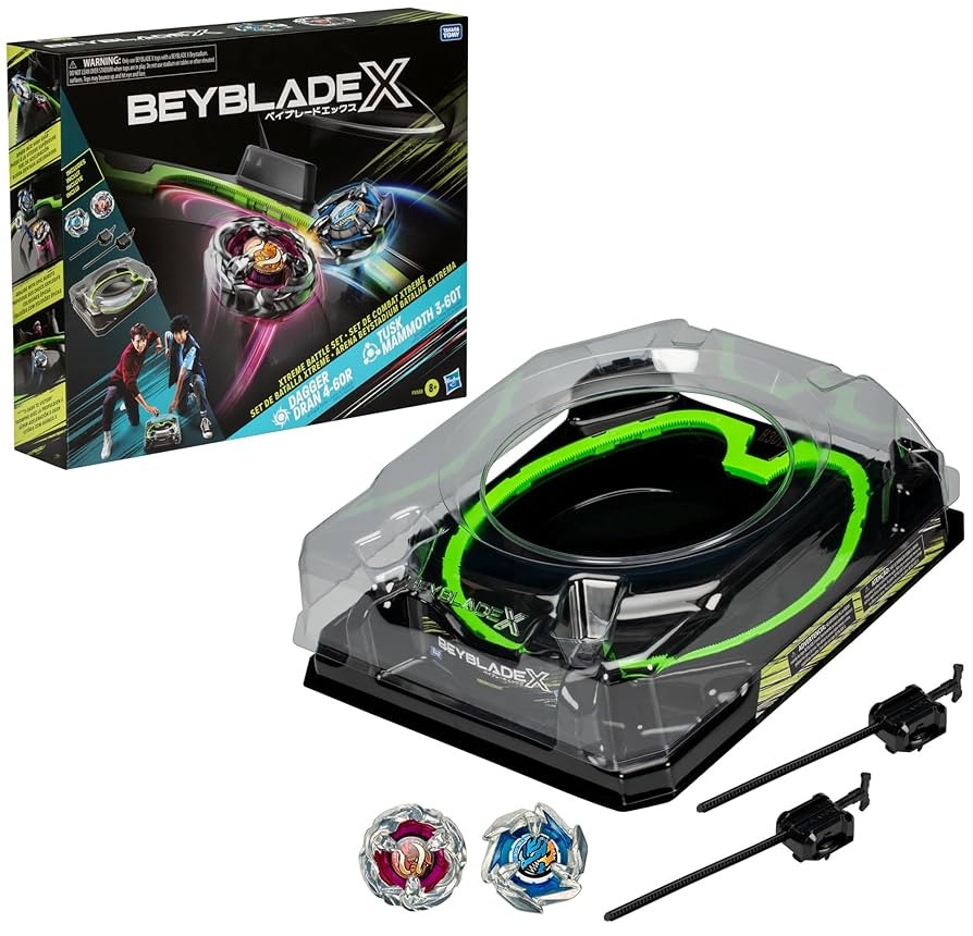 Beyblade X Xtreme Battle Set with Beystadium Arena Featuring X-Celerator Rail, 2 Right-Spinning T... | Amazon (US)
