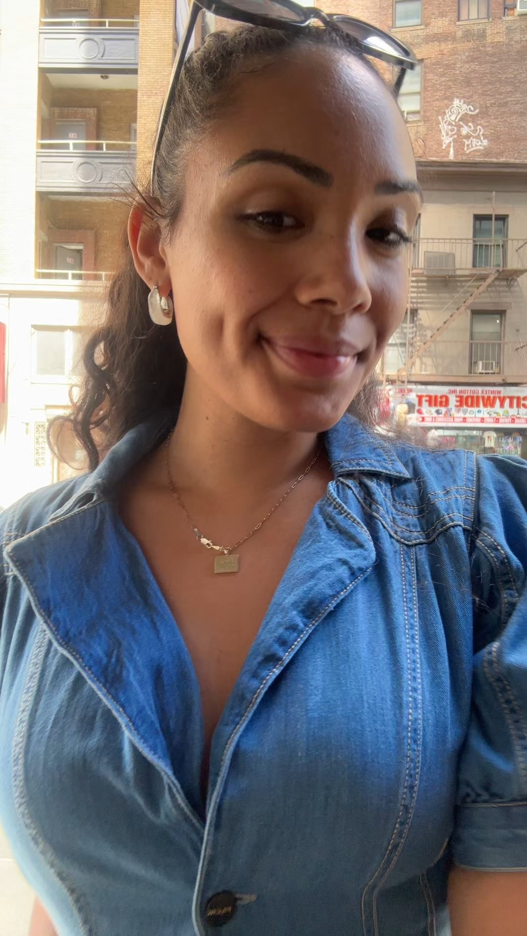 Love this denim dress fit for the spring 