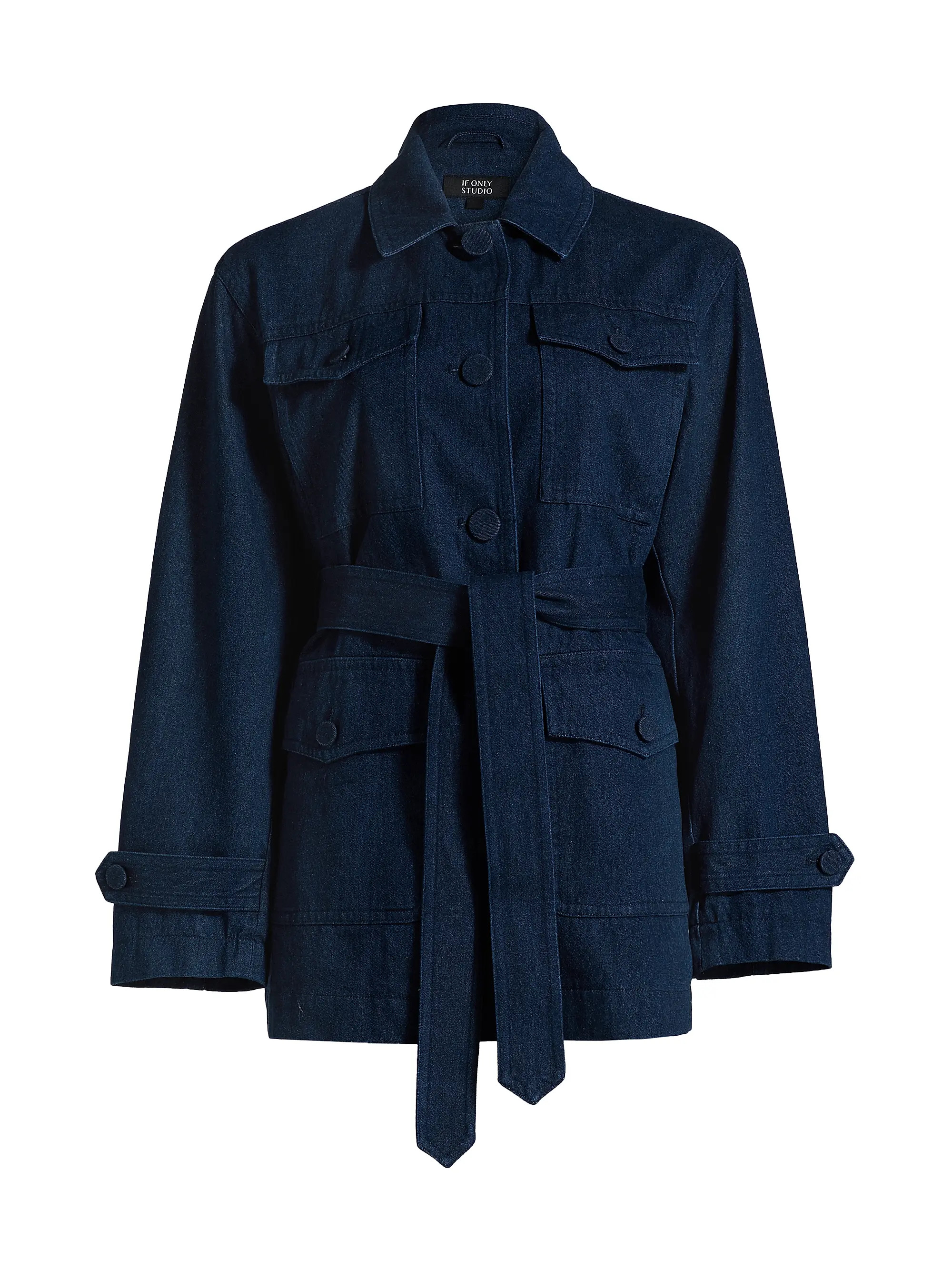 Denim Belted Jacket | Saks Fifth Avenue