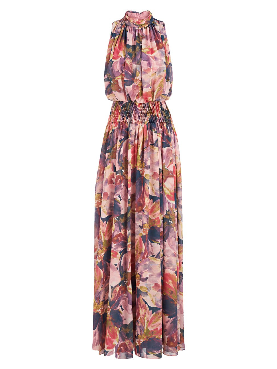 Women's Seraphina Smocked Floral Gown - Rosette Multi - Size 0 | Saks Fifth Avenue
