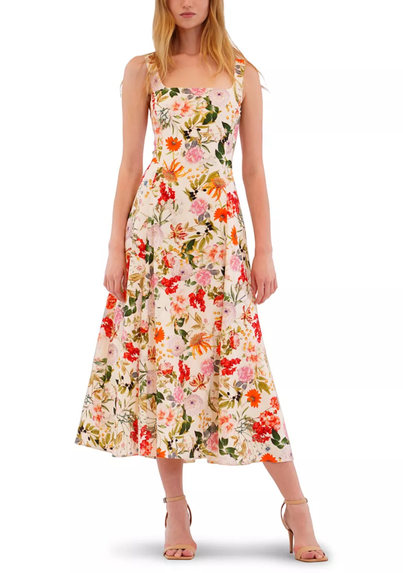 Women's Sleeveless Floral Midi Dress | Belk