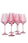 Estelle Colored Glass Wine Glass Set | Anthropologie (US)