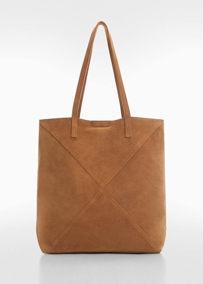 Sac shopper cuir -  Femme | Mango France | MANGO (FR)