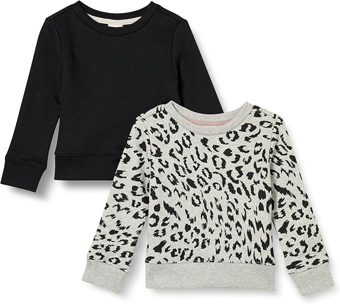 Amazon Essentials girls Fleece Crewneck Pullover Sweatshirts | Amazon (US)