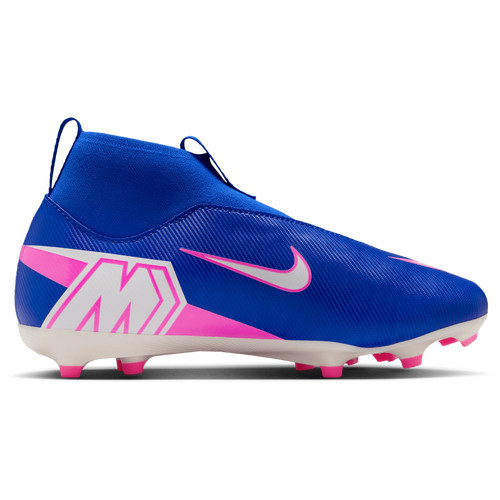 Nike Boys JR Zoom Superfly 10 Acad FG/MG - Boys' Grade School - White / Racer Blue | Champs Sports