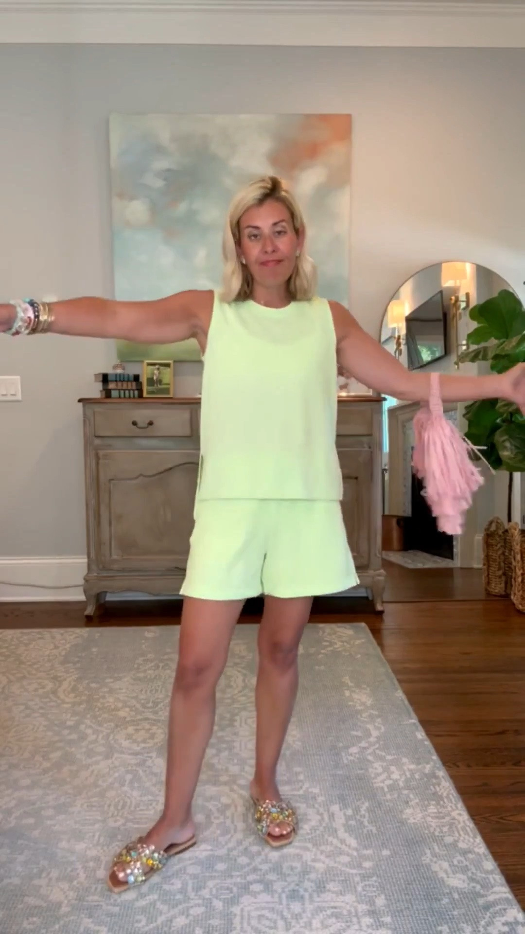 Oh Spanx this is such a YES!! Comfy and cuteness perfection!

Sizing:
Air Essentials T-Shirt Dress - small
Air Essentials Crewneck Tank - xs
Air Essentials Short 5" - small
Full Zip Hoodie - xs
Leggings - 7/8 small
Crewneck Tank - xs
Tie-Waist Dress - small
Wide Leg Jeans - xs petite

#LTKdayinmylife #LTKmomlife #LTKOver40