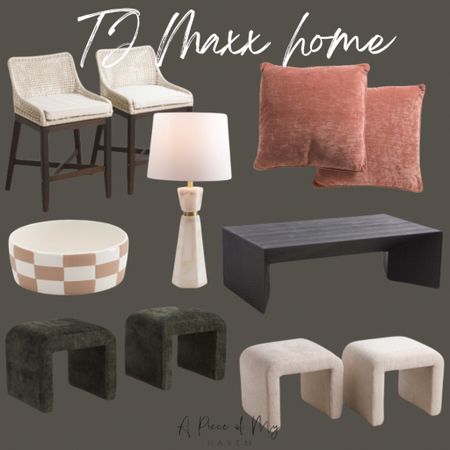 Finds I’m loving from TJ Maxx home


Ottoman, coffee table, rectangular coffee table, checkered pet bowl, rope barstools, counter stools, marble lamp, velvet pillows 

#LTKFindsUnder100 #LTKFindsUnder50 #LTKHome