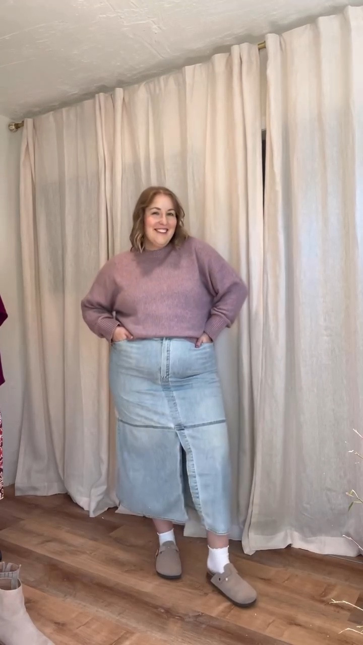 Comfy & cozy! I actually thrifted this skirt recently but I’ve linked some similar, and this sweater is sooo cozy! I sized up to the XXL for more of an oversized fit💜 

#LTKStyleTip #LTKMidsize #LTKPlusSize