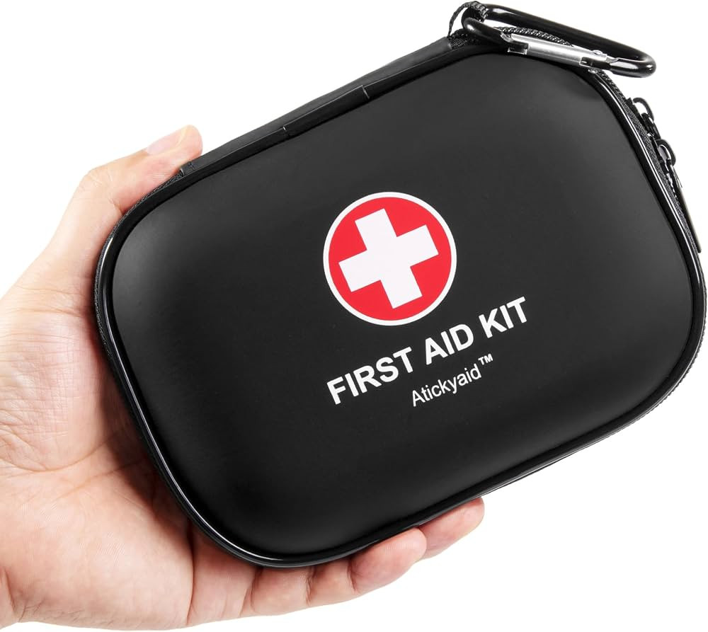 Mini First Aid Kit - 120 Piece Small Waterproof Hard Shell Medical Kit for Car, Home, Office, Tra... | Amazon (US)