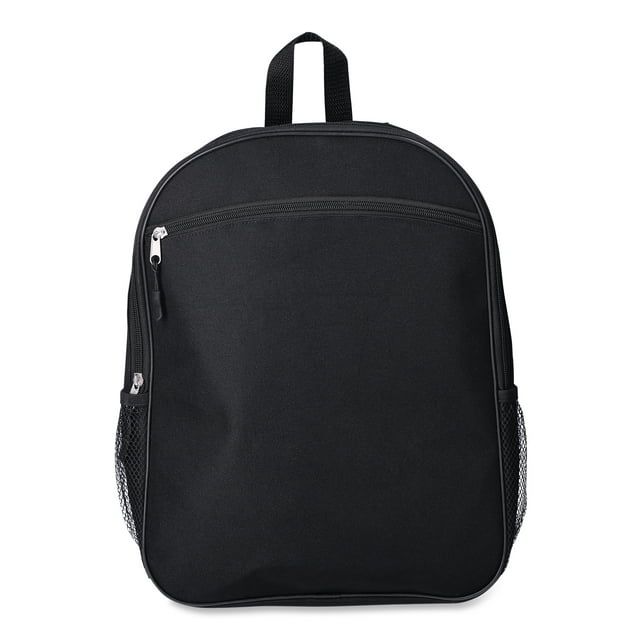 Wonder Nation Unisex 16" Backpack, Solid Black | Walmart (US)