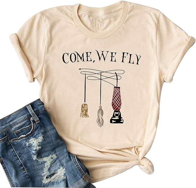 MYHALF Hocus Pocus Shirt Women Come We Fly Tshirt Classic Halloween Movie Shirts Fall Halloween T... | Amazon (US)