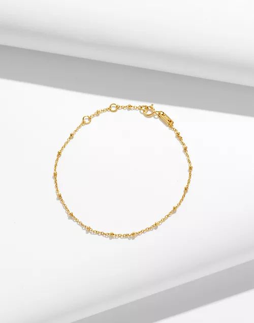 Delicate Collection Demi-Fine 14k Plated Dot Chain Bracelet | Madewell