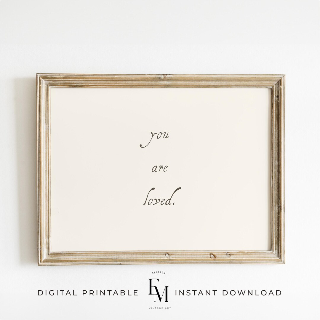 You Are Loved Quote Print Love Nursery Print Love Kid Room Decor Gender Neutral Nursery Print Lov... | Etsy (US)