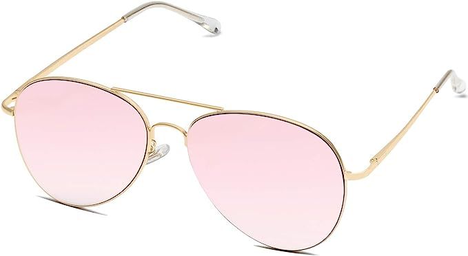 SOJOS Classic Aviator Sunglasses for Women Men Metal Frame Spring Hinges SJ1030 | Amazon (US)