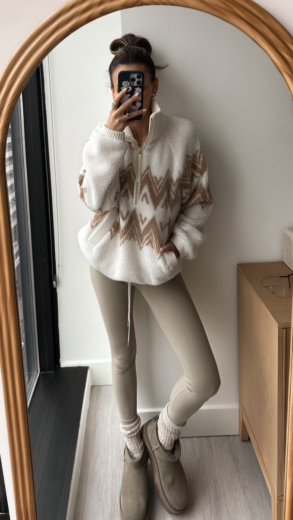 Pilates outfit - shearling half zip pullover size small - lululemon align legging, bra and tank 4
Platform Ugg booties and scrunched up socks 


#LTKFindsUnder100 #LTKootd #LTKActive