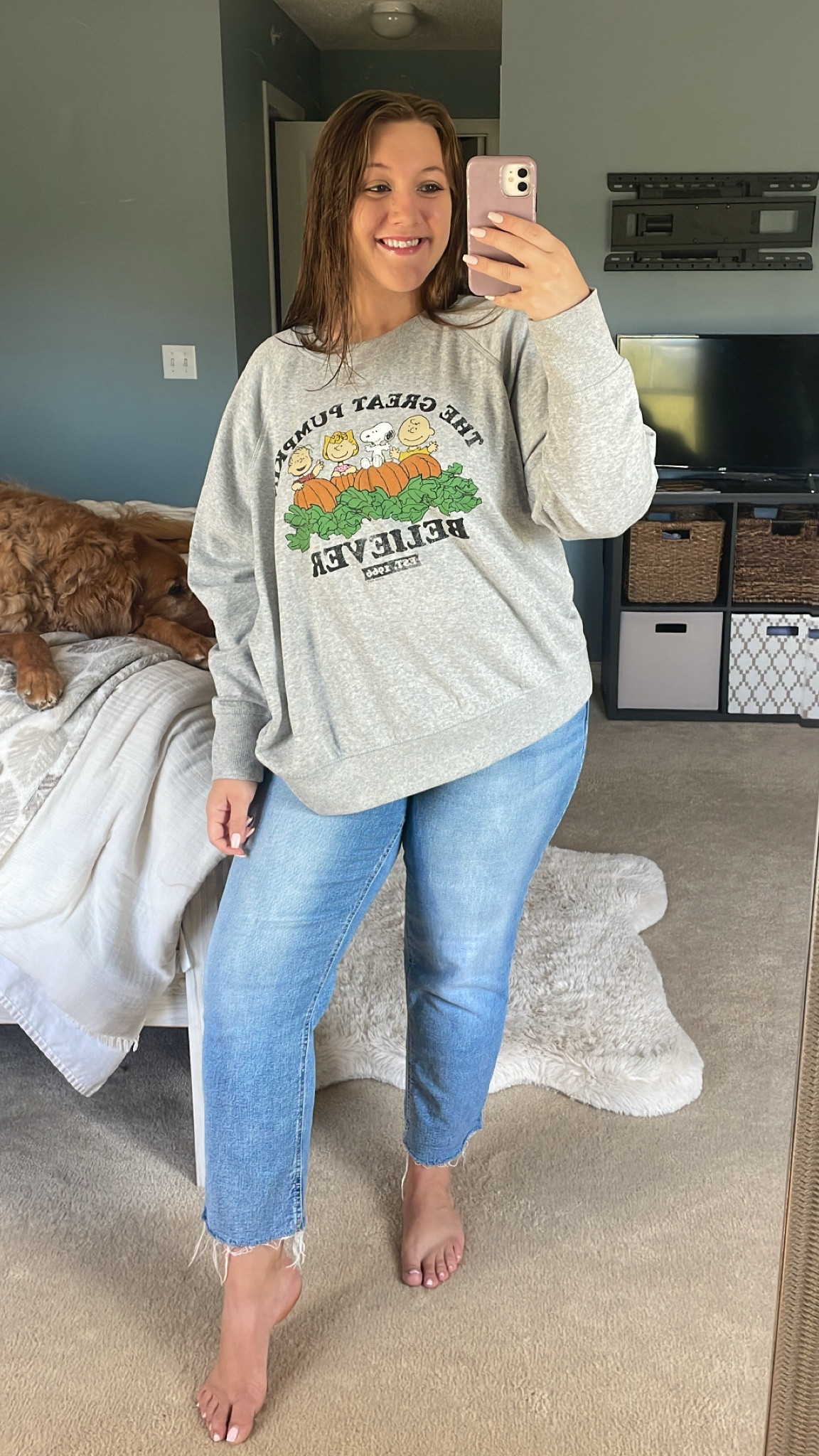 Loving this new fall Peanuts sweater from Maurice’s! I sized up to an XXL for an oversized fit. It is lightweight and perfect for these sunny fall days 🍂🍁

#LTKMidsize #LTKFallSale #LTKFindsUnder50