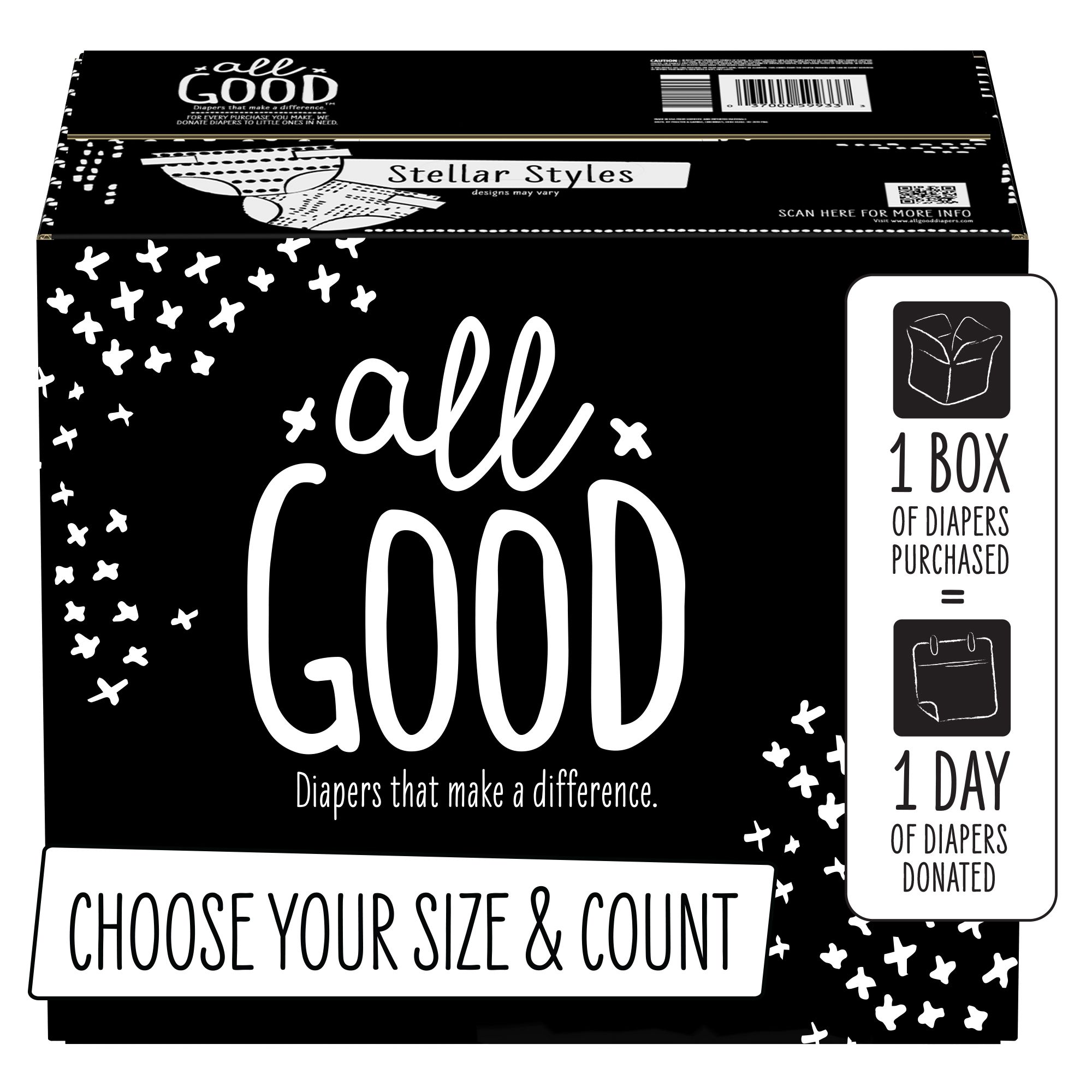 All Good Absorbent and Hypoallergenic Diapers, Size 1, 104 ct | Walmart (US)