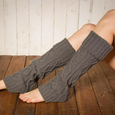 MEROTABLE Promotions Women Legwarmers Winter Warm Crochet Knit Fur Trim Leg Warmers Cuffs Toppers Bo | Walmart (US)