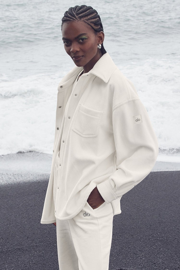 Ribbed Velour Mountain Side Shacket | Alo Yoga (US)