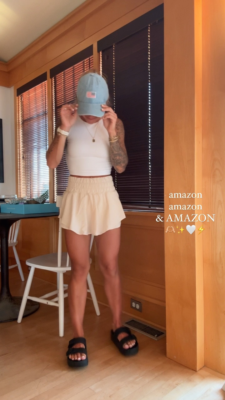 One of my outfits this past week at the beach 🫶🏼 almost ALL amazon! This tank & skort comes in tons of colors! In the S! ✨ target sandals I wear 24/7🙈 so comfy! 

Amazon fashion / casual / summer style / outfit inspo / beach trip / Holley Gabrielle 

#LTKStyleTip #LTKSeasonal #LTKVideo