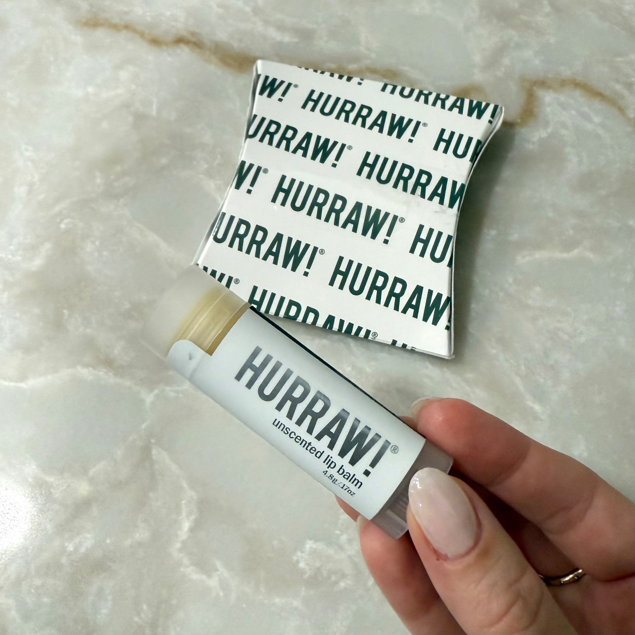 Trying out this new chapstick! I wanted a petroleum-free option to replace the Aquaphor I was using nightly. 
This formula feel so good! It’s moisturizing without a sticky feel. It’s unscented but has a light cocoa smell to me which is very pleasant! 

They have TONS of flavor options and SPF, too  
••
Lip balm, chapstick, lip salve, hurraw lips, unscented chapstick, unscented lip balm 

#LTKgrwm #LTKBeauty #LTKselfcare