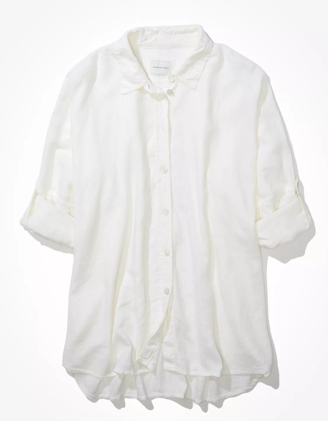 AE Oversized Button-Up Beach Shirt | American Eagle Outfitters (US & CA)