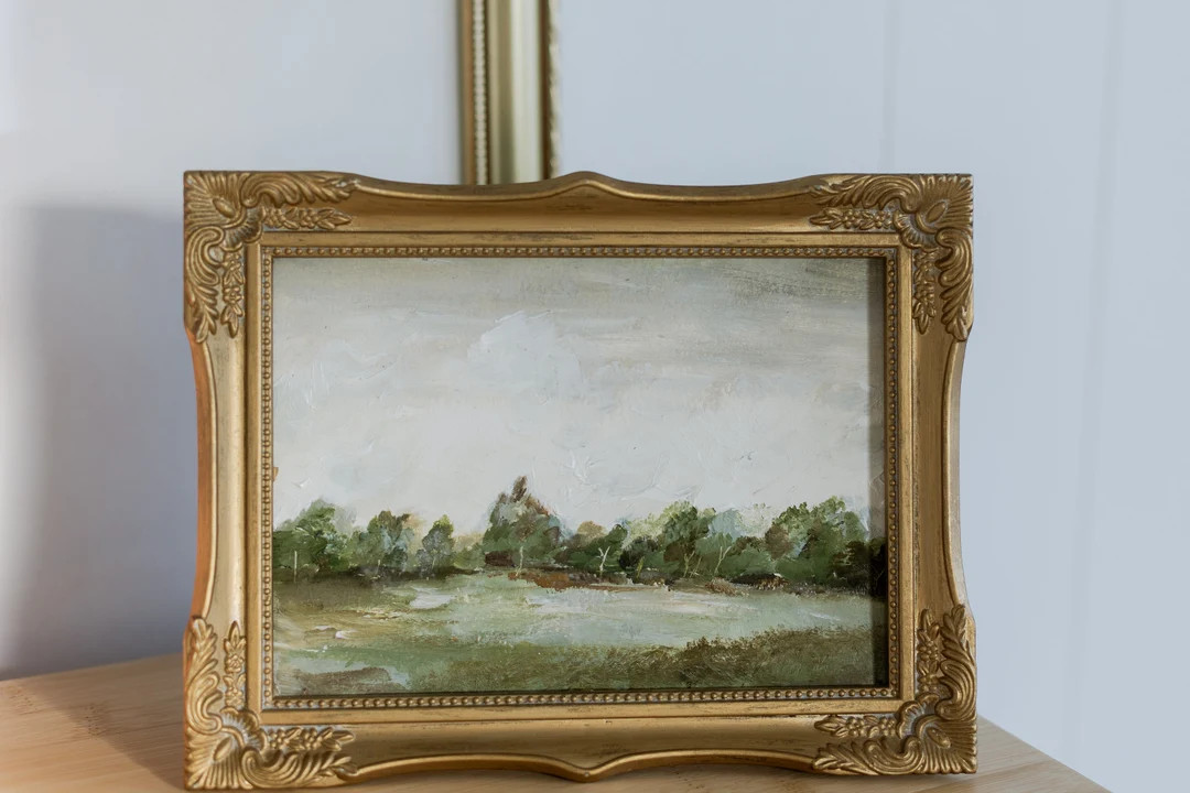 Original Hand Painted Oil Landscape Painting 5x7 Original OR Giclée Print Vintage Framed Origina... | Etsy (US)