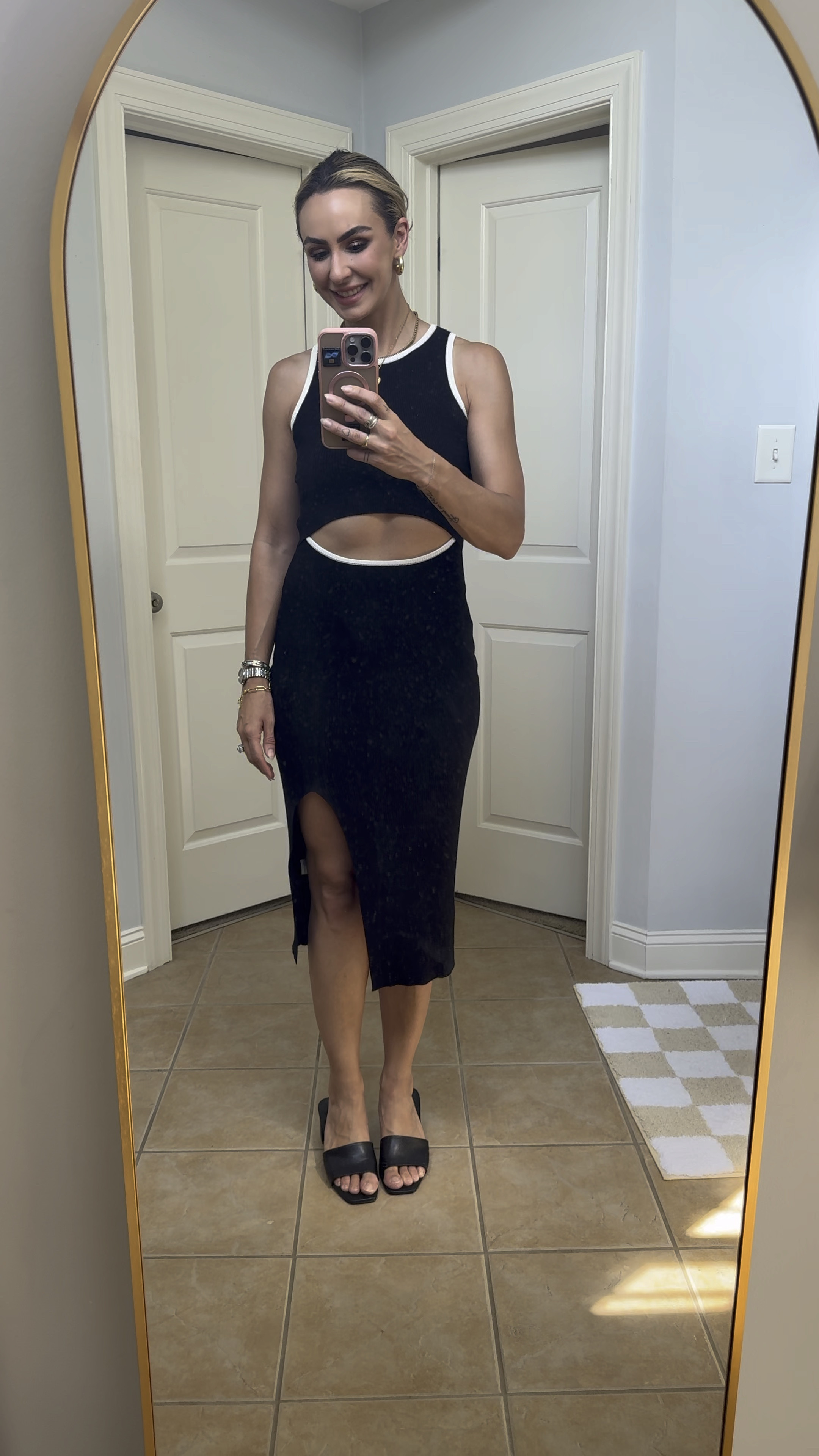 Outfit of the day! Can you guys believe this one is Amazon? Cute Viscose Black Tan Dress with Cutout: size small, wore to a networking event with a jacket it was so cute! 

#LTKWorkwear #LTKFindsUnder50 #LTKSeasonal