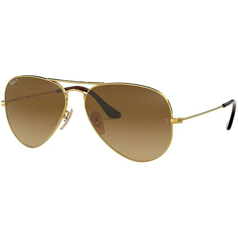 Ray Ban Aviator Gradient Polarized Brown Unisex Sunglasses RB3025 001/M2 58 - Walmart.com | Walmart (US)