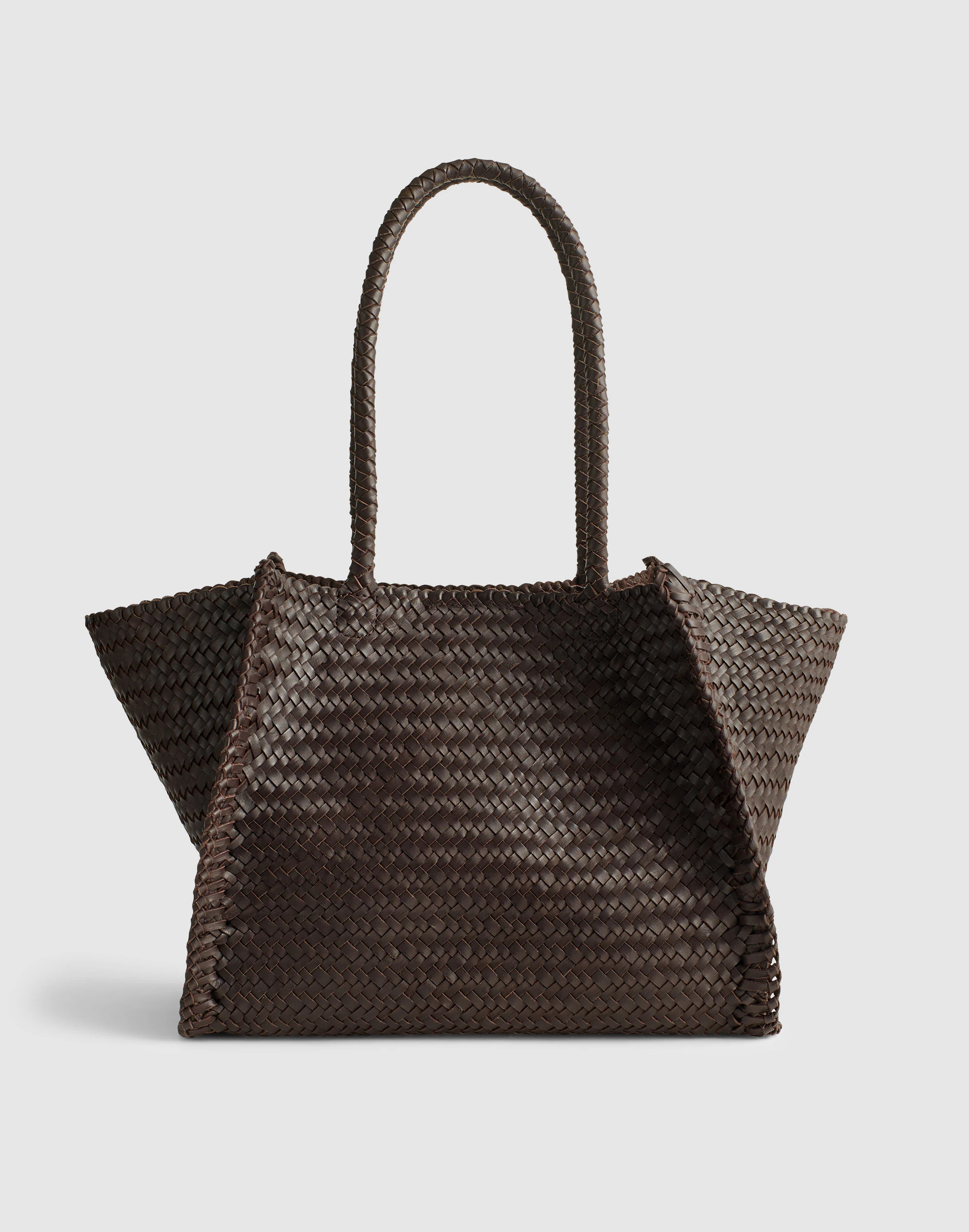 The Lexington Tote in Woven Leather | Madewell