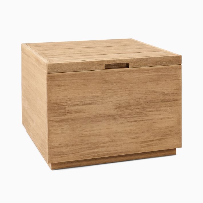 Volume Outdoor Square Storage Side Table (26") | West Elm (US)