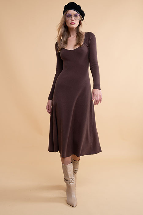 A-LINE SWEATER DRESS CHOCOLATE | Rachel Parcell | Otrium | Otrium US