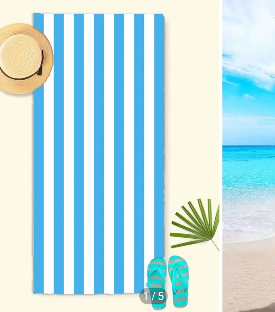 Striped beach towel 