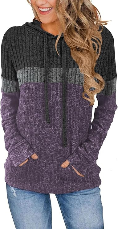 Lylinan Womens Cozy Textured Sweaters Fall Fashion Hoodies Trendy Outfits S-XXL | Amazon (US)