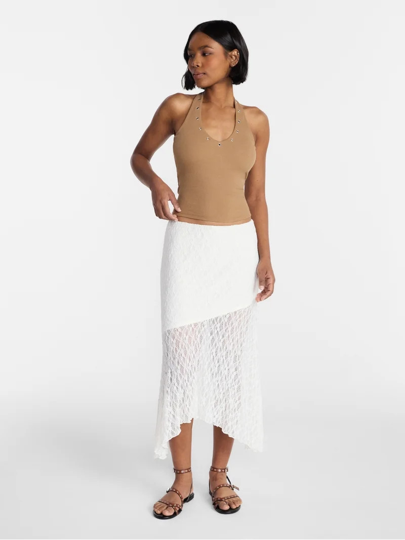 No Boundaries Grommet Halter Top, Women's XXS-XXL | Walmart (US)