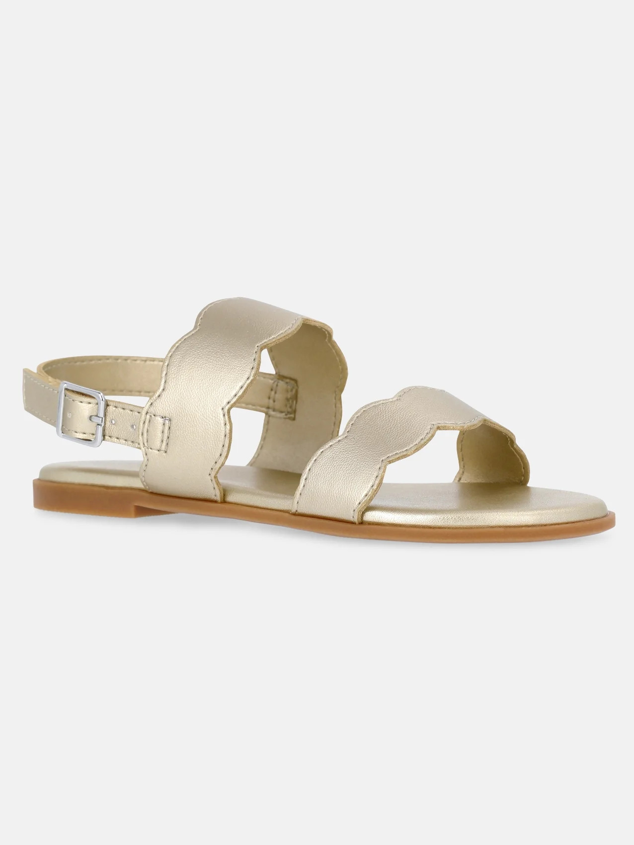 Wonder Nation Girls Two-Strap Slingback Sandals | Walmart (US)