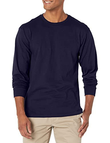 Soffe mens Mj Soffe Men's Long-sleeve Cotton T-shirt fashion t shirts, Navy, XX-Large US | Amazon (US)