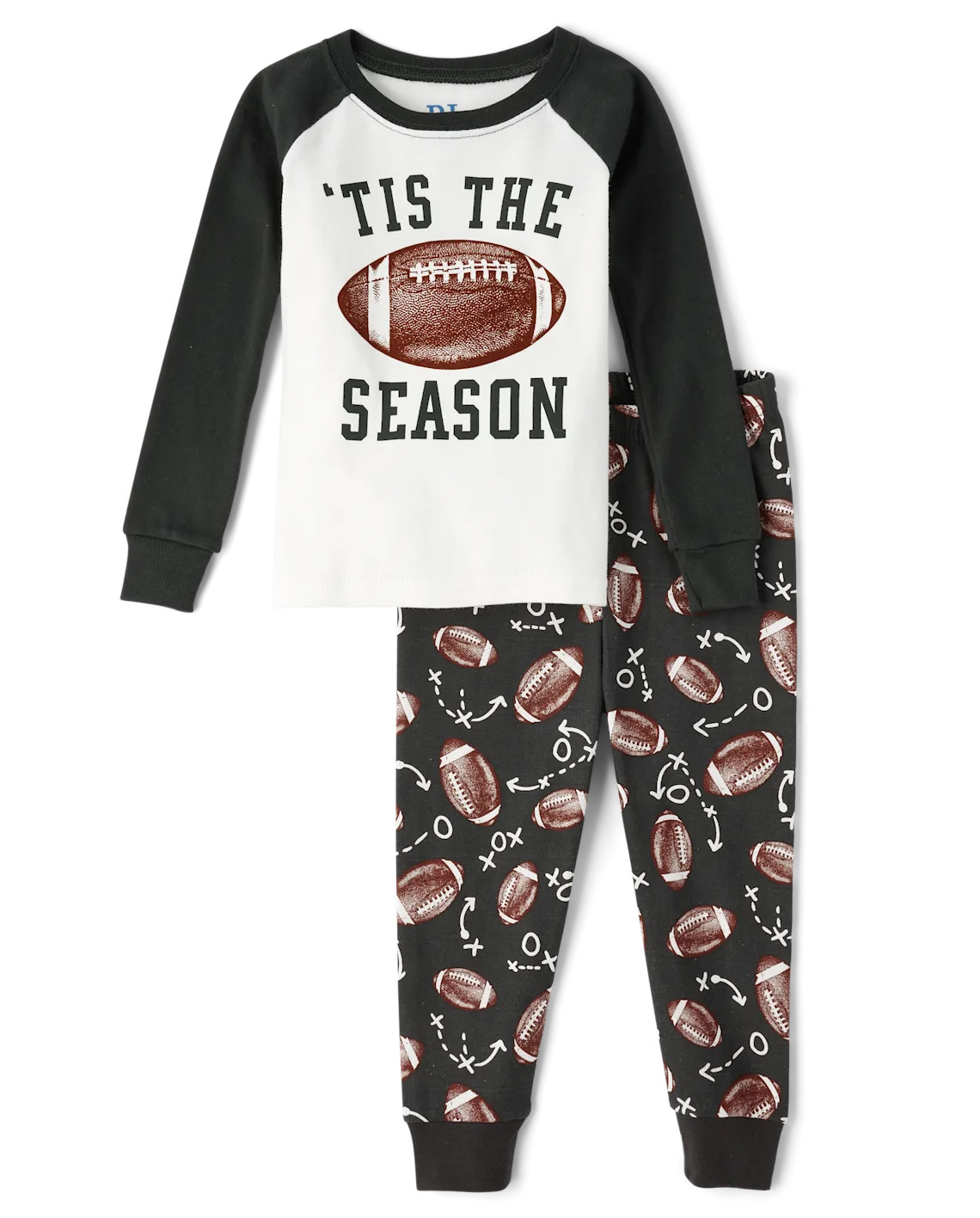 Baby And Toddler Boys Matching Family Football Snug Fit Cotton Pajamas - gray | The Children's Place