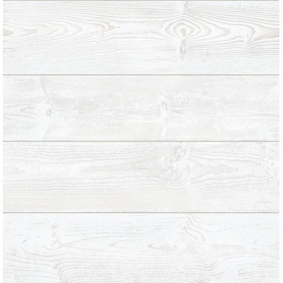 Scott Living  30.75-sq ft White Vinyl Textured Wood 3D Self-Adhesive Peel and Stick Wallpaper | Lowe's