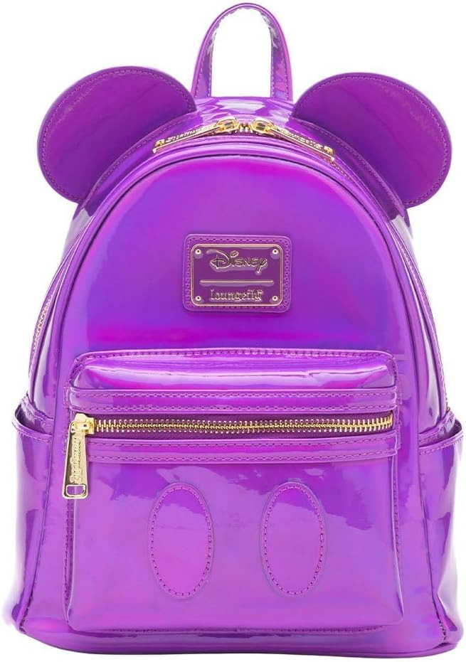Loungefly Disney Mickey Mouse Holographic Series Womens Backpack - Amethyst | Amazon (US)