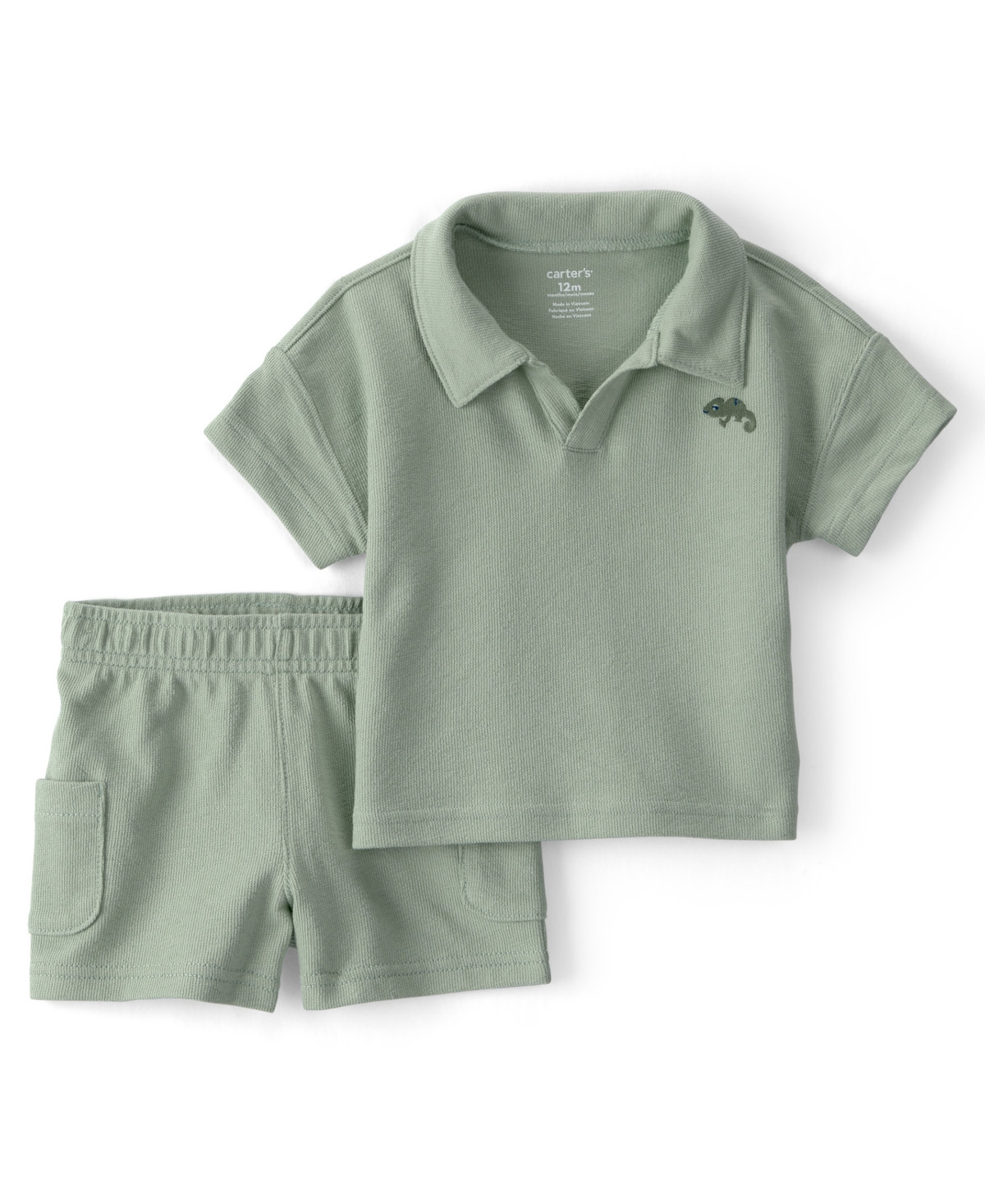 Carter's Baby Boys' Short-Sleeve Top & Shorts, 2-Piece Set - Green | Macy's