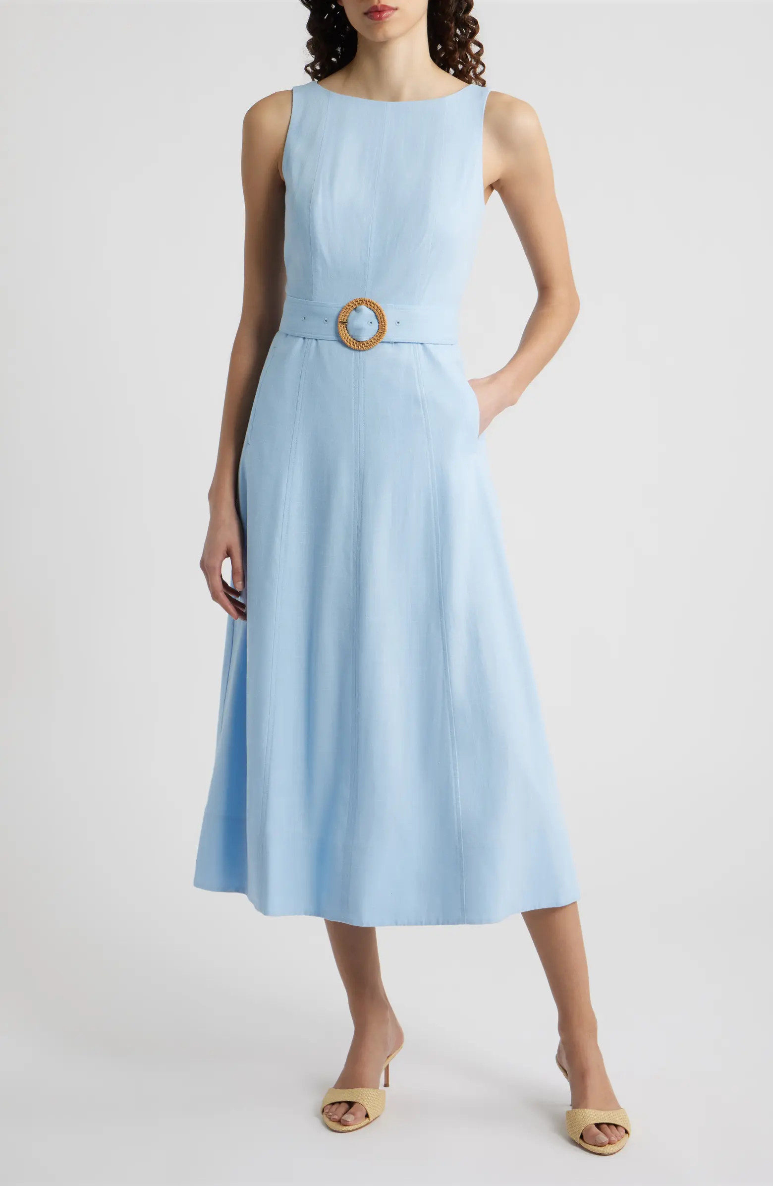 Eliza J Sleeveless Midi Dress | Nordstrom | Nordstrom