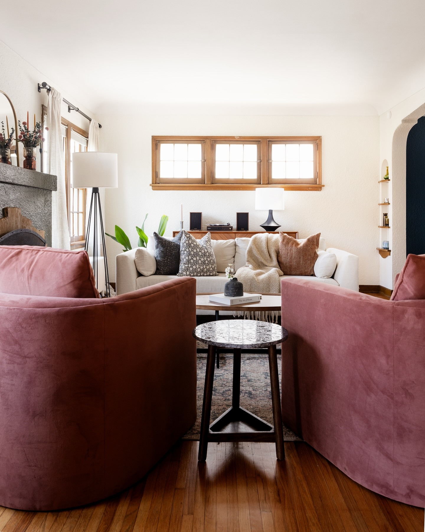 If you’re into before and afters, this one’s for you! The goal for this living room was to honor the existing aesthetic (of the Tudor home) while seamlessly integrating fresh elements. The end result was a cozy space that harmoniously combined neutral tones with vibrant pops of color.

#LTKHome #LTKSaleAlert #LTKFindsUnder100
