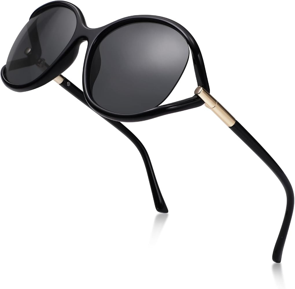 Oversized Oval Sunglasses Womens Mens, Retro 70s Jackie O Style Butterfly Frame UV400 Shades AP37... | Amazon (US)