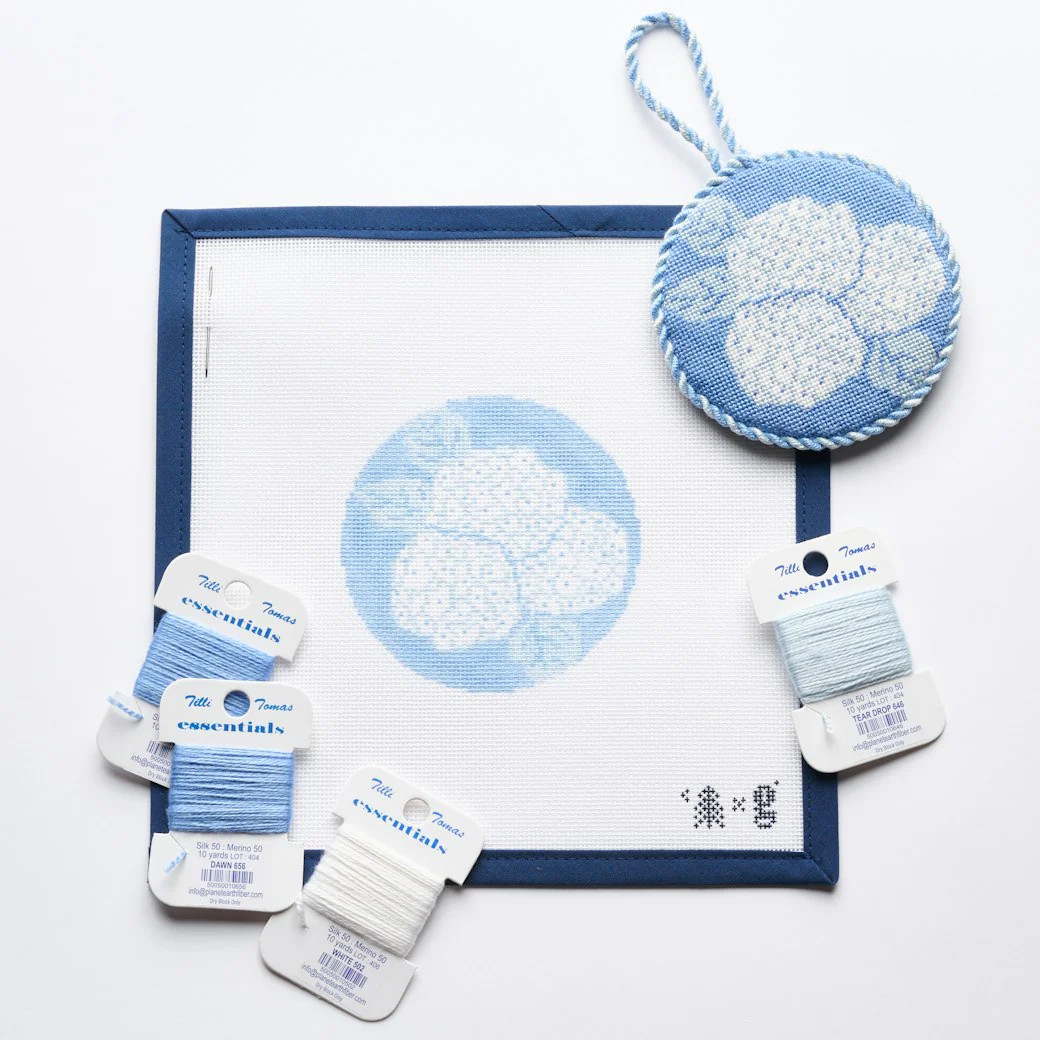 Hydrangeas Needlepoint Kit | ChappyWrap