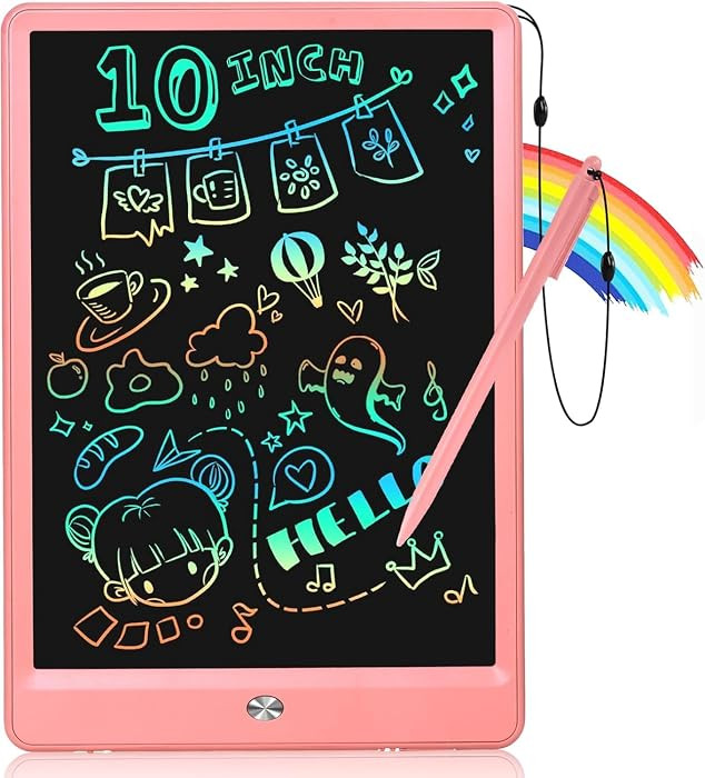 EooCoo LCD Writing Tablet for Kids, Road Trip Essentials 10 Inch Kids Drawing Pad, No Mess Colori... | Amazon (US)